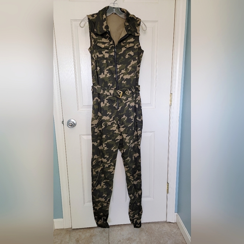 Curtain Call "Now You See Me" army jumpsuit dance costume